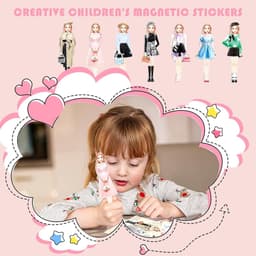 Magnetische aankleedpoppen van papier, prinses, reisspeelgoed, simulatiespeelgoed, laptoppop voor het aankleden van prinsessen, cadeau voor meisjes — thumbnail 5