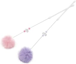 Speelgoed Snoepkleurige Kleine Haarbal Plagen Kat Stok Kleur Konijn Haar Plagen Kat Staaf Bel Voor Kat Speelgoed Fairy Stok — thumbnail 4