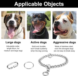Thijox - Verstelbare Hondenketting 65 cm - Roestvrijstalen Metalen Halsband voor Grote en Middelgrote Honden - Veilig en Duurzaam voor Wandelen en Tra — thumbnail 5