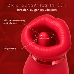 Tong Vibrator 3-in-1 - Clitoris Stimulator & Clitoris Zuiger met Likkende Tong - Vibrators voor Vrouwen Realistisch - Sex Toys voor Vrouwen en Koppels — thumbnail 3