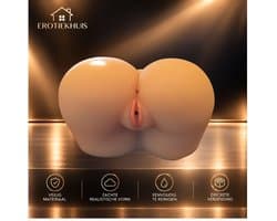Realistische Billen Masturbator voor Mannen – Luxe TPE Masturbator – 3D Structuur – Vaginale & Anale Stimulatie – Zwaar Model ca. 5 kg – Huidkleur