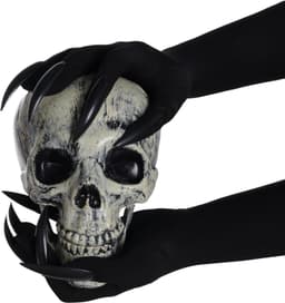 Handschoenen Halloween - Halloween lange poothandschoenen zwart met rode nagels, uniseks voor dames en heren, cosplay heksenhandschoenen, elastische griezelhandschoenen — thumbnail 3