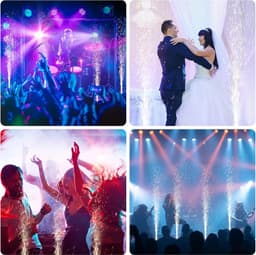 Pyrotechnische machines, 4 witte DMX Cold Spark-machines met weerstandsverwarming voor feesten, Kerstmis, DJ, bruiloften, sportevenementen — thumbnail 2
