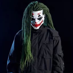 Robot Clown Joker Masker met Groene Pruik – Eng Halloween Masker Volwassenen – Griezelig Cosplay Masker – Maskerbal – Spookhuis – Kostuum Accessoire — thumbnail 3