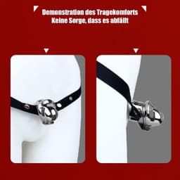 Cage voor mannen met 9 ringen en 2 sleutels, ademend, met riem — thumbnail 5