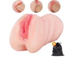 Jespro Realistische Pocket Pussy - 3-in-1 - Kunstvagina, mond en anus - Sex Toys voor Mannen en koppels - Masturbator - Blowjob Simulator - Kut - Nep Vagina - Voor Heren - Stroker - Seksspeeltjes - Erotiek - Zelf aftrekken