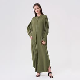 Islamitische jurken voor vrouwen, jilbab voor dames, Arabische jurk voor Turkse vrouwen, bescheiden kleding voor moslimvrouwen, lange jurk voor dames, elegant — thumbnail 4