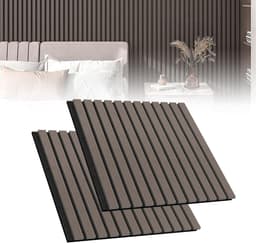 Akoestische panelen set 2 stuks, 60 x 60 cm, bruin — thumbnail 1