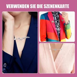 4 stuks cardigan-clips, 4 stijlen vintage cardiganclips, cinch-clip in verschillende lengtes, blouses, jurken, kraagsluiting, clips voor kleding, retro, elegante gebreide jas, accessoires — thumbnail 4