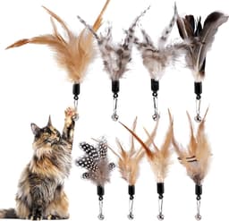 8 Stuks Kattenspeelgoed met Belletjes,Kattenveren Speelgoed met Belletjes — thumbnail 1