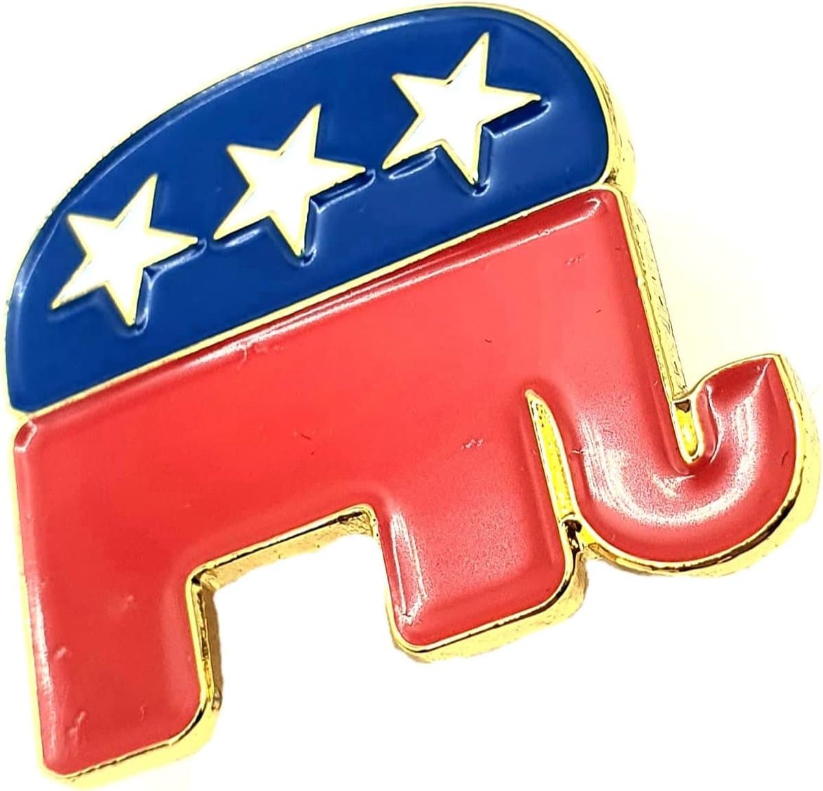 Partij Olifant Logo Donald Trump USA Verenigde Staten van Amerika Amerikaanse Metalen Emaille Pin Badge, Metaal — afbeelding 1