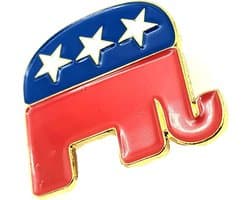 Partij Olifant Logo Donald Trump USA Verenigde Staten van Amerika Amerikaanse Metalen Emaille Pin Badge, Metaal