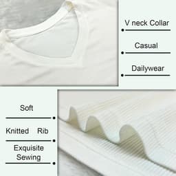 Cmdr Slim Fit V-hals Lange Mouw Spier-Thermo-T-Shirt Casual Geribbelde Trui Lichte Trui Onderhemden — thumbnail 4