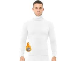 Thermisch ondergoed voor heren, fleece, dubbelzijdig, dun, lange mouwen, trui, winter, warm, baselayer