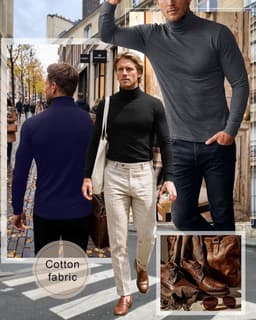 3 delige Thermoshirts voor Heren met Col en Lange Mouwen — thumbnail 2