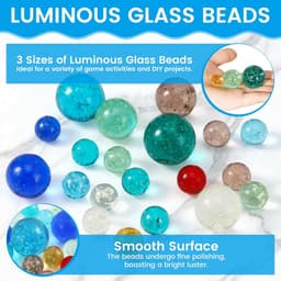Set of 20 glasses ks - 16mm/25mm/30mm - Lights up in the dark - With drawstring pocket - ShopVlot — thumbnail 2