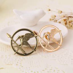 1 stks Mode-sieraden Film The Hunger Games Dieren Vogels Broches Badge Voor Vrouwen Man Kleding Rugzak Icoon Broche Pins, antiek Verguld — thumbnail 2