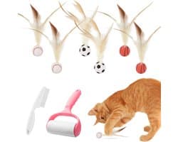 Kattenspeelgoed, balveer, interactieve speelbal voor katten, kattenspeelgoed, interactief kattenspeelgoed, interactief speelgoed voor katten, 8 stuks