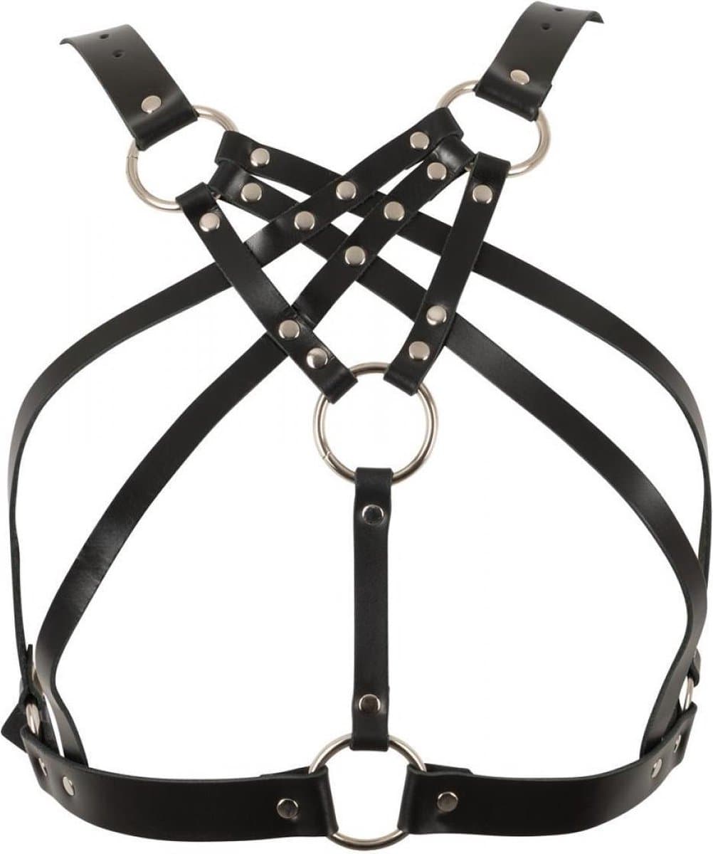 Leren Harnas met Metalen Ringen — afbeelding 1