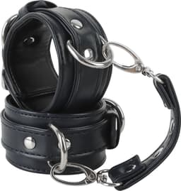 Banoch | handboeien van pu leer | blauw - zwart / zilver | bondage — thumbnail 6