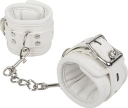 Banoch | handboeien van pu leer gevoerd - wit - bondage — thumbnail 6