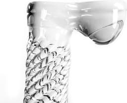 Glazen Dildo Geribbeld - transparant — thumbnail 4