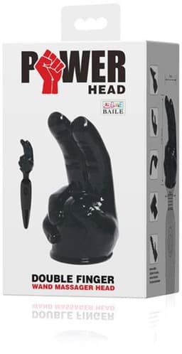 POWER Wand Vibrator Opzetstuk Double finger — thumbnail 4