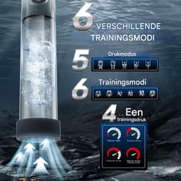 Vitdipy - Penispomp Elektrisch - Met Cockring - 5 Zuigstanden - 6 Trainingsmodi - Penis Extender - Oplaadbaar - Waterdichte — thumbnail 8