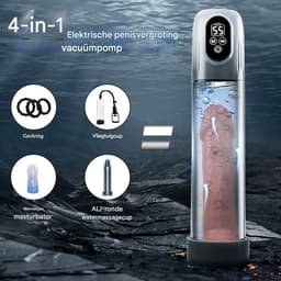 Vitdipy - Penispomp Elektrisch - Met Cockring - 5 Zuigstanden - 6 Trainingsmodi - Penis Extender - Oplaadbaar - Waterdichte — thumbnail 2