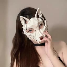 Masker half gezicht masker party dress props accessoires cos dress party face masker, 1 stuk, stijl 1 wit — thumbnail 1