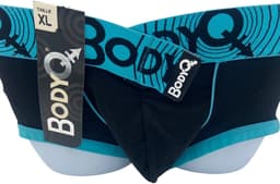 BodyQ Sexy Heren Boxershort – Zwart/Aqua – Erotische Herenlingerie – Maat L — thumbnail 1