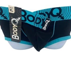 BodyQ Sexy Heren Boxershort – Zwart/Aqua – Erotische Herenlingerie – Maat S