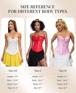Gotisch Dameskorset met Beha - Vintage Bustier in Zwart/Rood - M — thumbnail 4