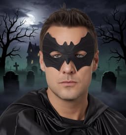 Masker - Vleermuis - Zwart - Halloween - Trick or treat - Batman - Carnaval — thumbnail 2