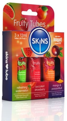 Skins - Sampler Pack - Glijmiddel met Smaakje - Fruity - 3 x 12 ml — thumbnail 7