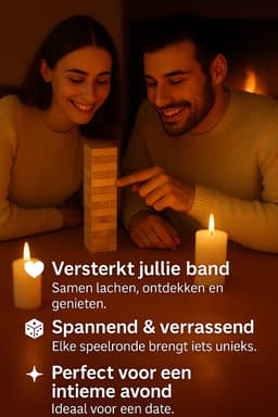 Romantisch Koppelspel – Date Night Blokken – Spel voor Stellen – Valentijn Cadeau – Intiem en Speels – Liefdesspelletjes voor Relaties - Inclusief Blinddoek — thumbnail 2