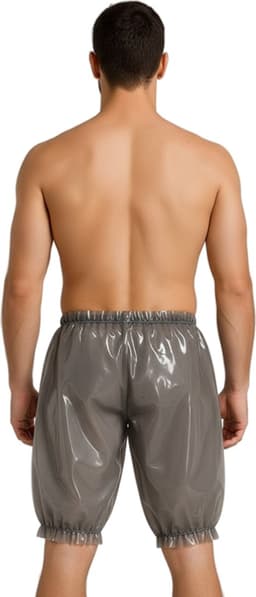 Erotische Latex Rubber Broek - Unisex - Open kruis - Elastisch — thumbnail 3