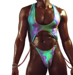 jumpsuit heren - Kettingen en handboeien - Bodysuit - Gekleurd — thumbnail 1