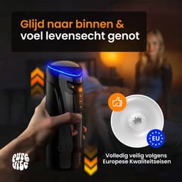 PureVibe® Pleasure Pulse V2 - Automatische Masturbator voor Man - Blowjob Simulator met Warmtefunctie - 18 Standen - Pocket Pussy - Seksspeeltjes voor Mannen - Zwart — thumbnail 4