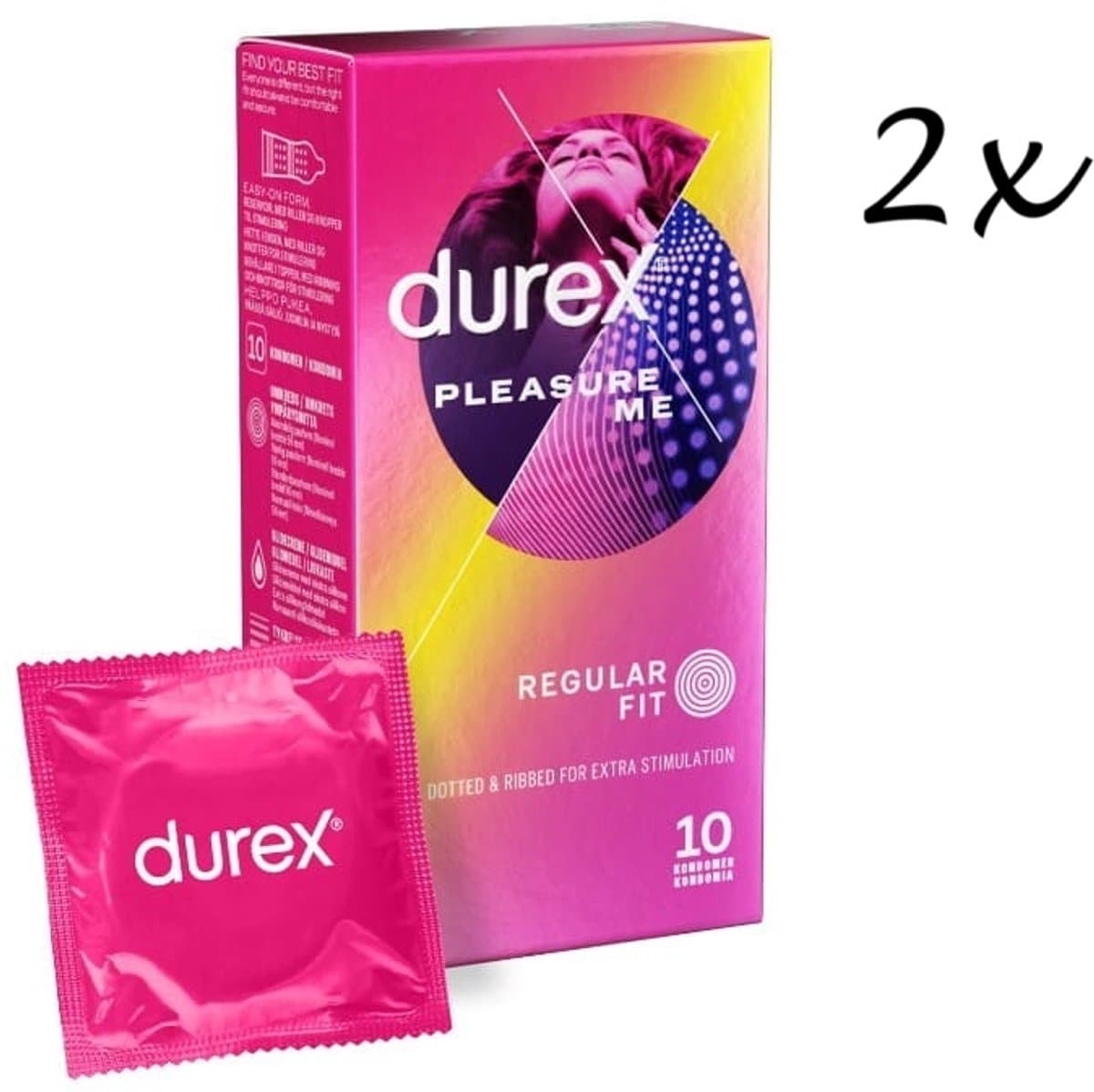 Durex Condooms Pleasure Me 10st - 2 Stuks - Voordeelverpakking — afbeelding 1