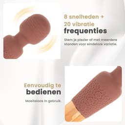Be Mine Pleasure - Vibrator - Vibrator voor Vrouwen - Wand Massage - Sex Toys voor Vrouwen - 20 Trilfuncties - 8 Snelheids Frequenties - IPX6 Waterdicht — thumbnail 4