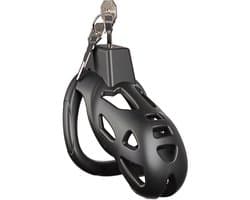 JustFun Chastity Cage - Maat L - Peniskooi - Kuisheidskooi voor Mannen - Seksspeeltjes voor Koppels - Sex Toys - Zwart