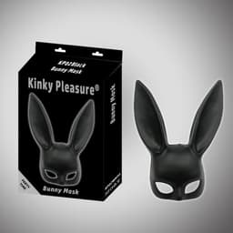 Kinky Pleasure - Bunny Mask - black - Bunny Ears - Kp02 - Fun Fetish product - Party time - Party outfit - Erotische spelletjes - BR121 - Power Escorts - gave groot Formaat Cadeaubox - vanwege Hygiëne redenen kunt u dit product niet retourneren — thumbnail 1