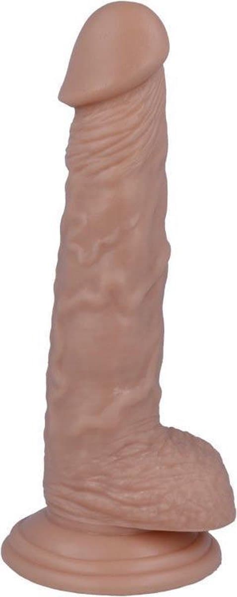 Mr. Intense - dildo - dildo vibrator - dildo vrouwen - dildo mannen - dildo anaal - dildo xxl  - beige - flexibel - 18,5cm Ø 3,2cm / sex / erotiek toys — afbeelding 1
