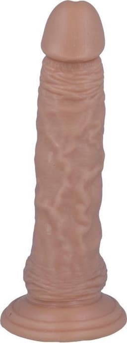 Mr. Intense - dildo - dildo vibrator - dildo vrouwen - dildo mannen - dildo anaal - dildo xxl  - beige - flexibel - 18,5cm Ø 3,2cm / sex / erotiek toys — thumbnail 4