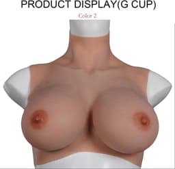 Siliconen Borsten-Nep Borsten -G Cup-100% siliconen- 3700 gram- Borstprothese- Cosplay- Travestie-Transgender-Crossdresser-Travestie-Breastplate — thumbnail 3