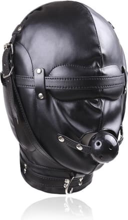 vscnovelty® - SM Masker GAG Premium | BDSM | kunstleer masker - Muilkorf - Nek ketting - Verstelbaar - fetish — thumbnail 1