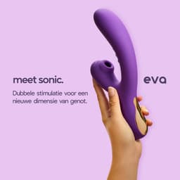 Eva® Sonic - Luxe - Fluisterstille Luchtdruk Vibrator voor Vrouwen - 2-in-1 G-spot & Clitoris Stimulator - 18 Standen - USB Oplaadbaar - Sex Toys voor Vrouwen - Lavender Purple — thumbnail 2