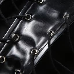 Sexy Corset Top met Vetersluiting - Lingerie - Faux Leder - Dames - Zwart — thumbnail 4