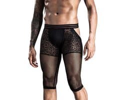 Erotische Ondergoed Heren panty - Doorzichtige open bil - boxershort - Zwart